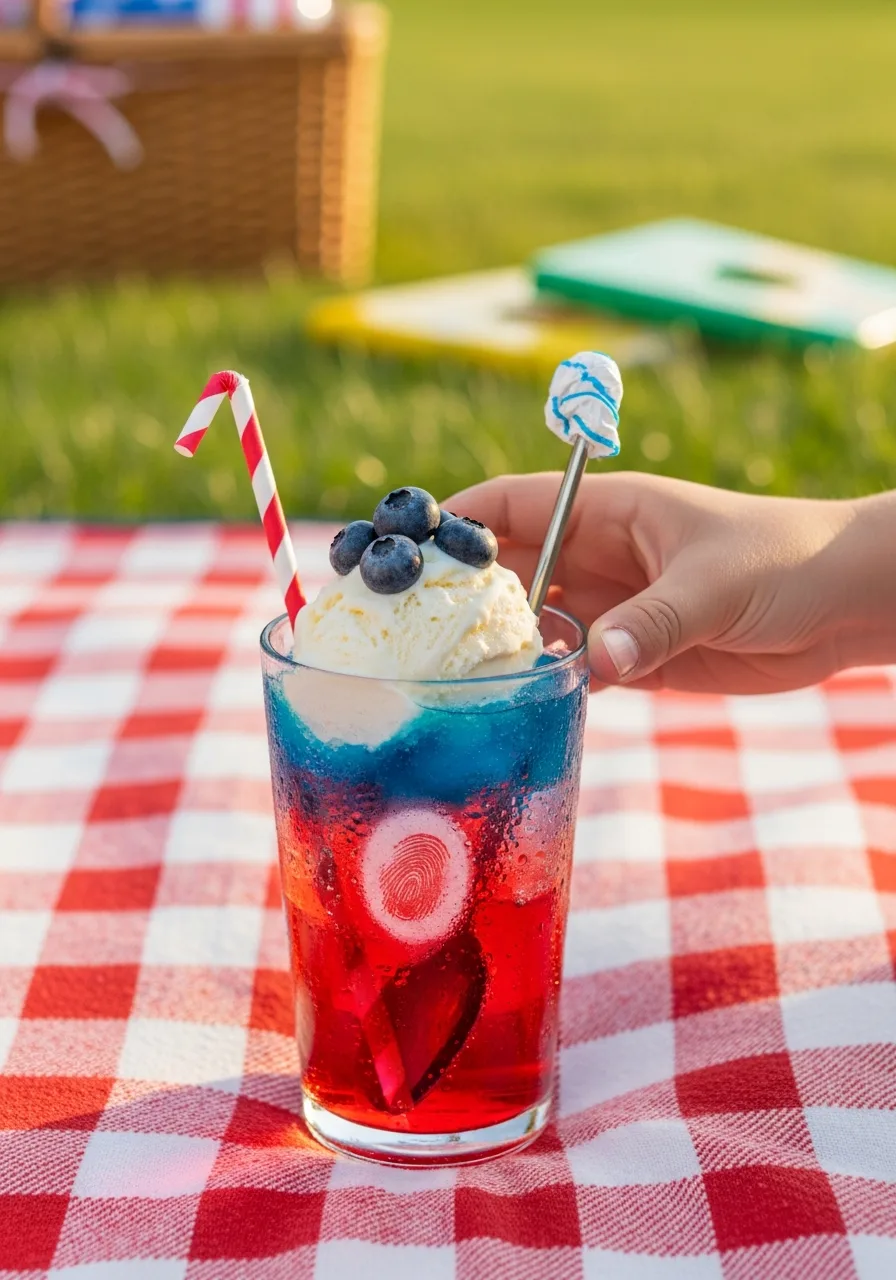 35. Red White Blue Float
