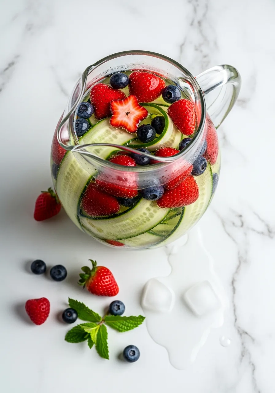 45. Sparkling Cucumber Berry Water