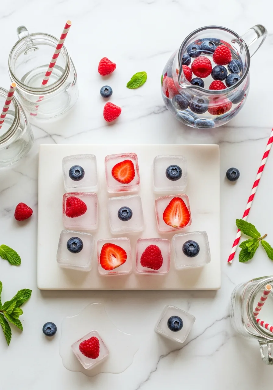49. Triple Berry Ice Cubes
