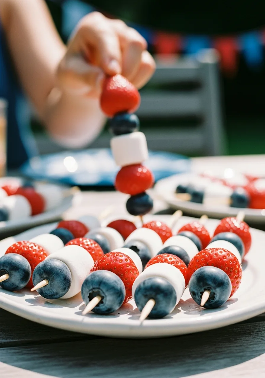 1. Red White and Blue Skewers