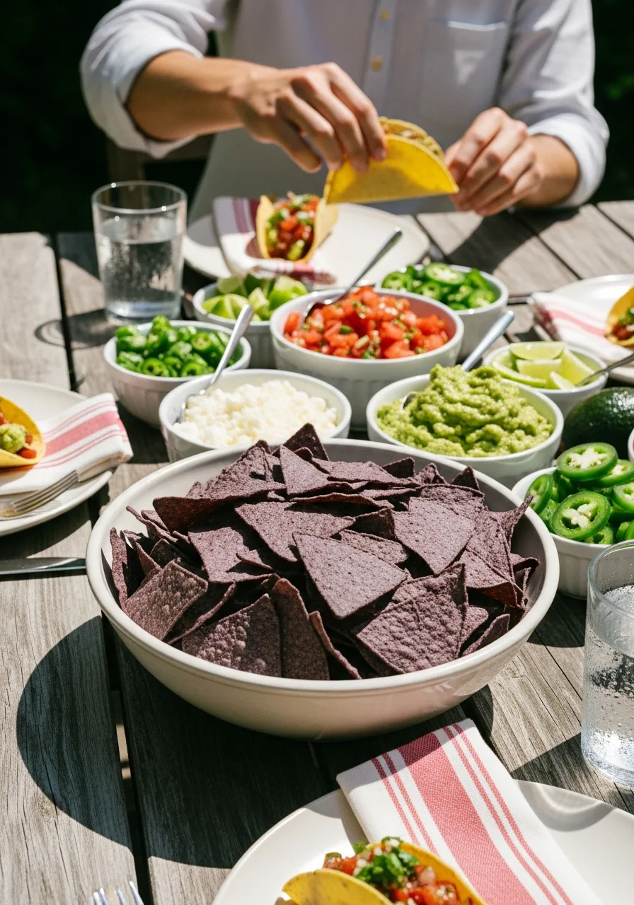 17. Taco Bar with Blue Chips
