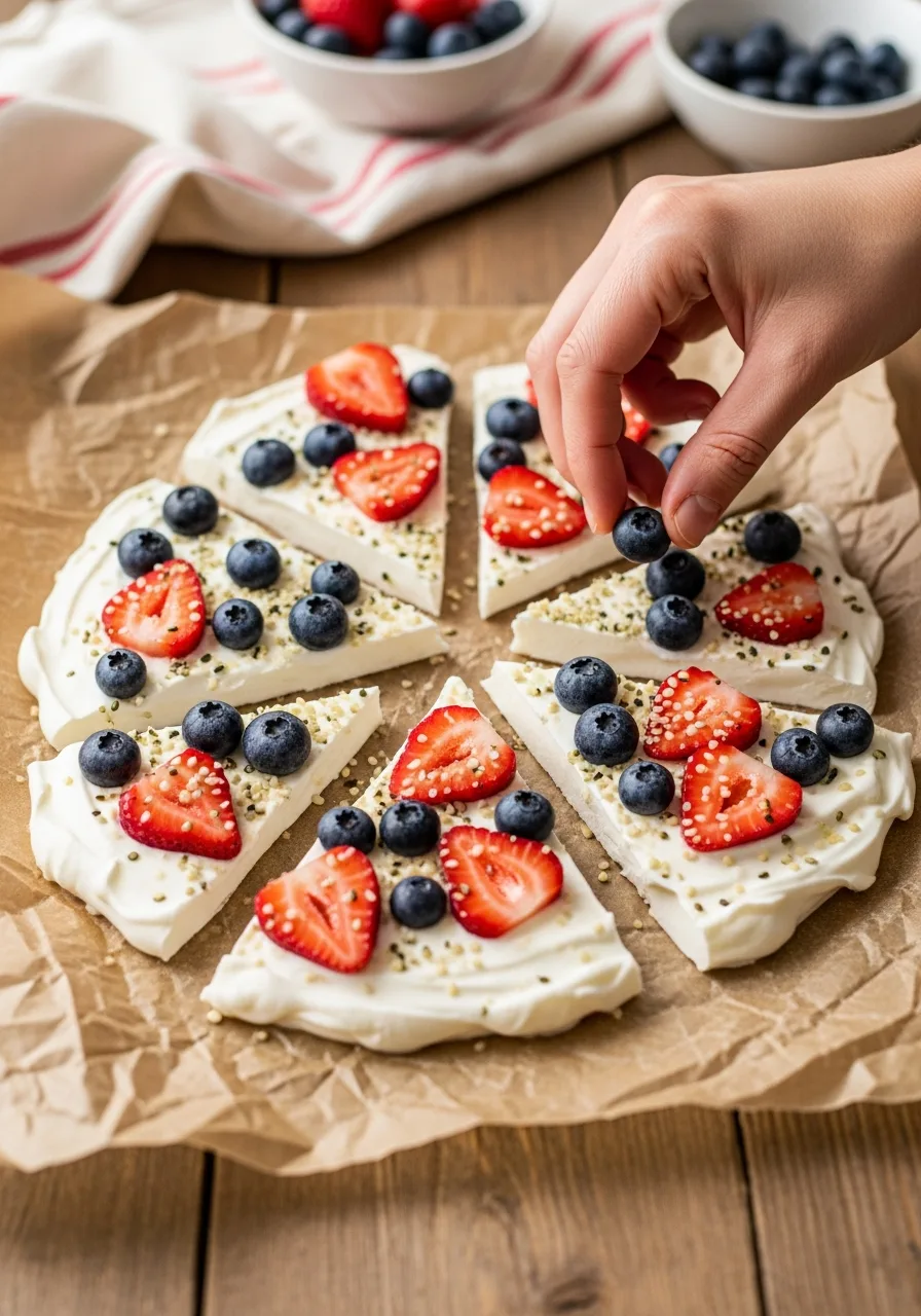 34. Frozen Yogurt Bark