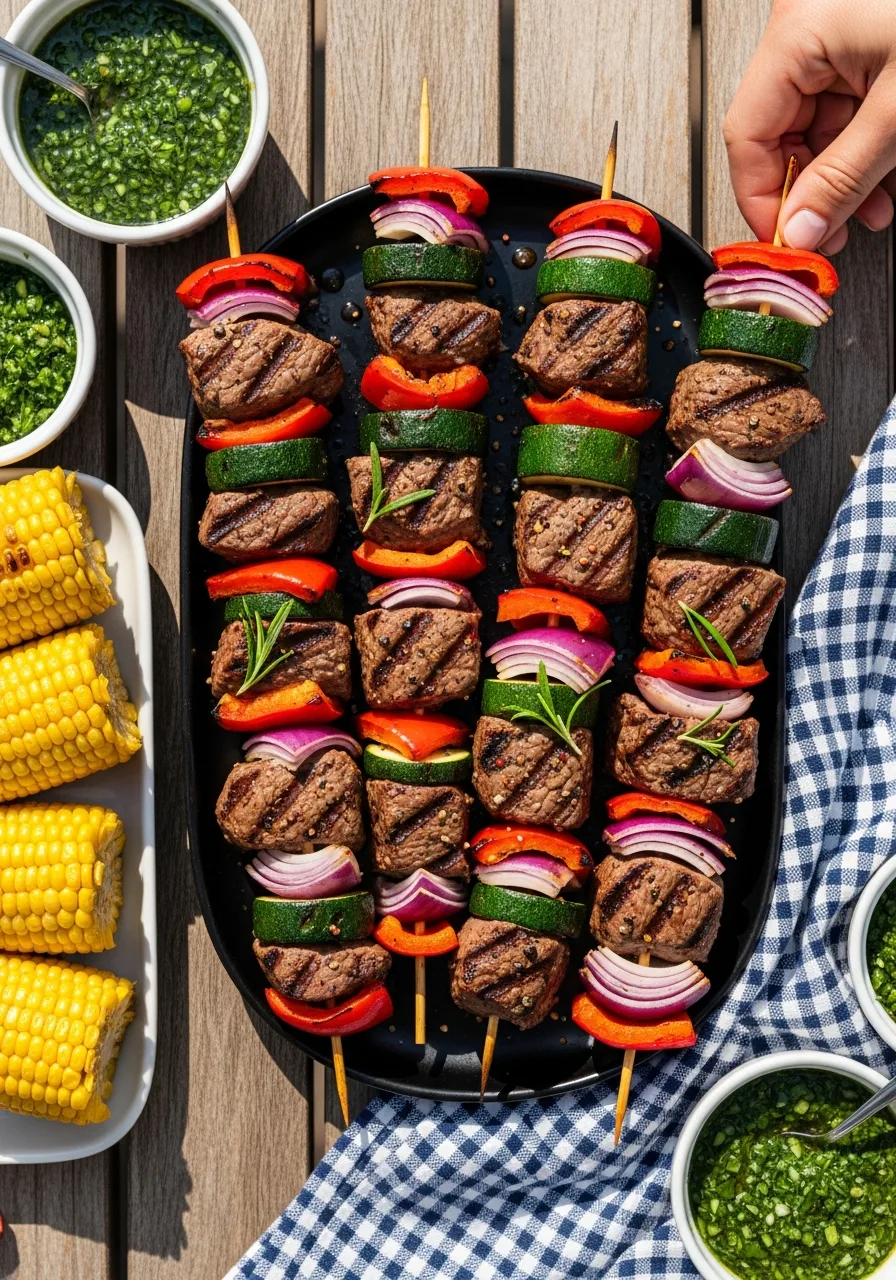39. Steak and Veggie Kabobs