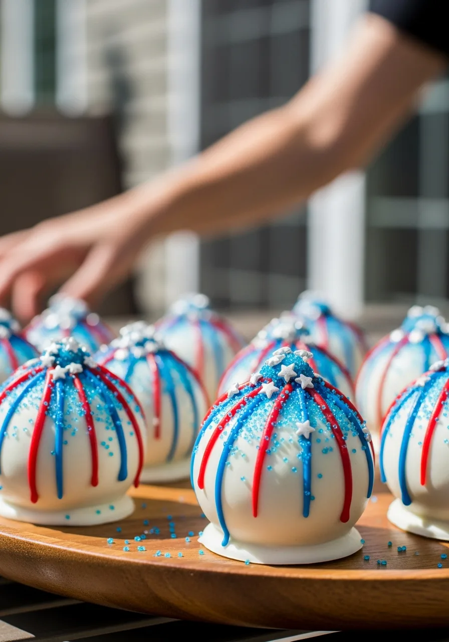 55. Firework Cake Pops