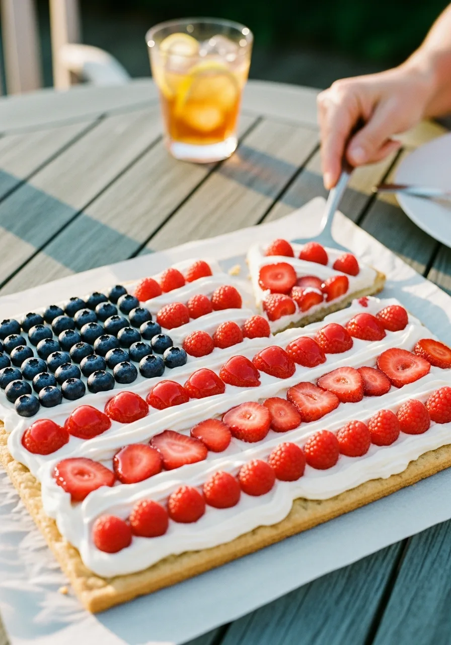 9. Flag Fruit Pizza