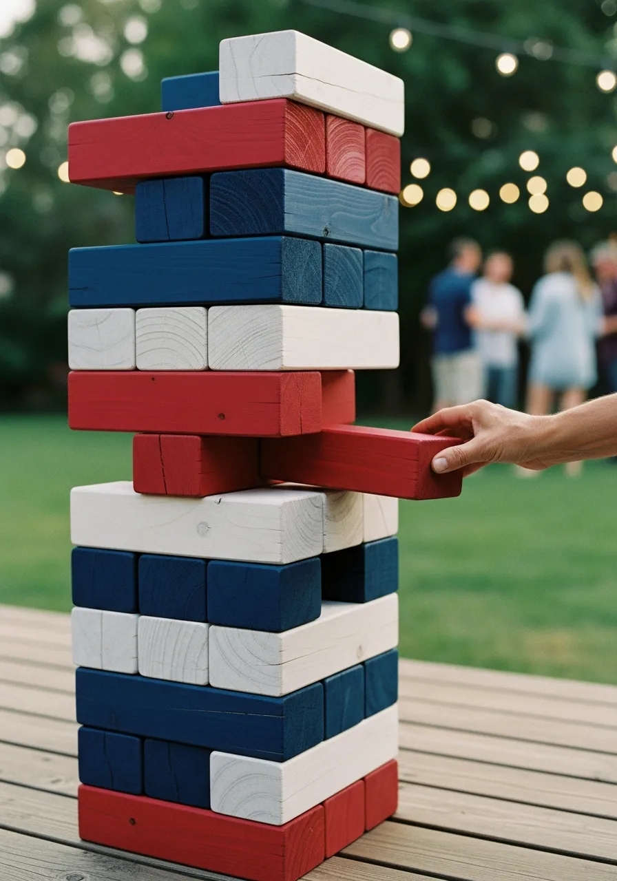 1. Giant Patriotic Jenga