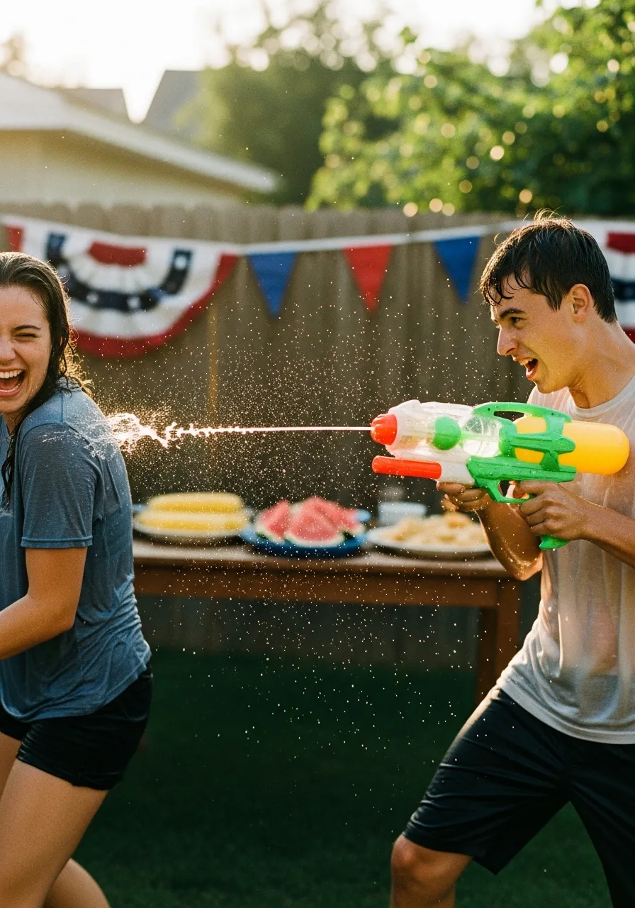 10. Water Gun Tag