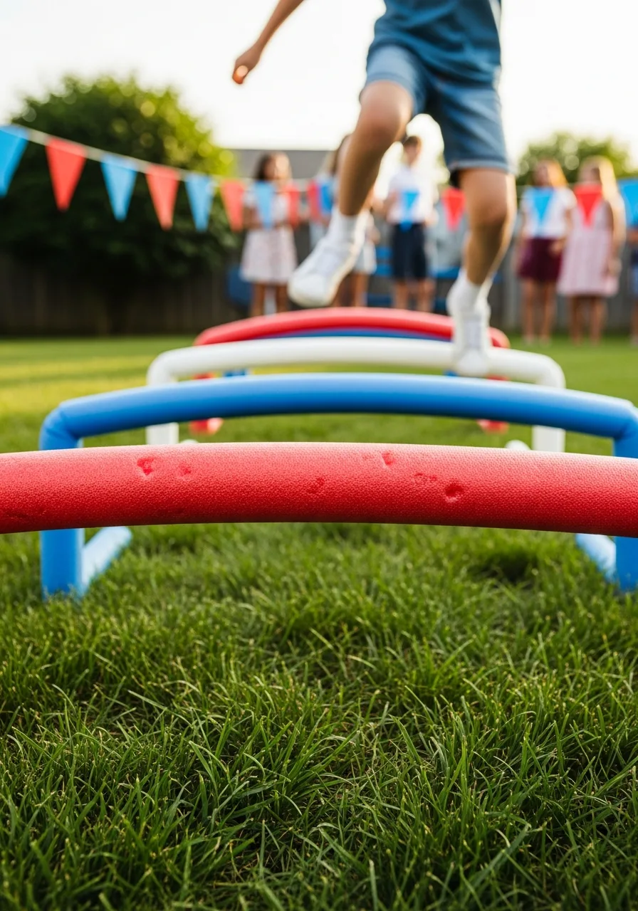 20. Pool Noodle Hurdles