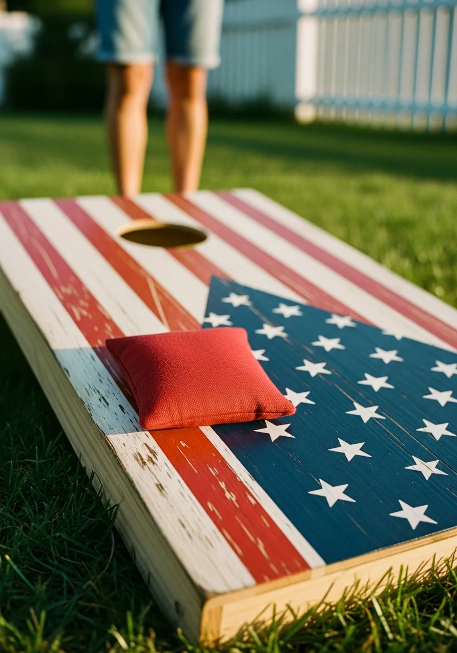 3. Patriotic Cornhole