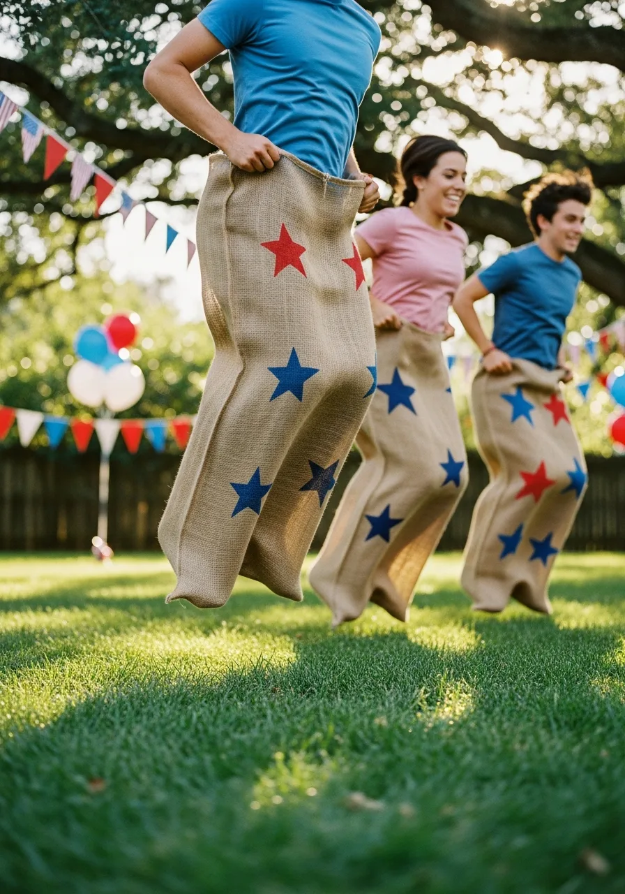7. Patriotic Sack Race
