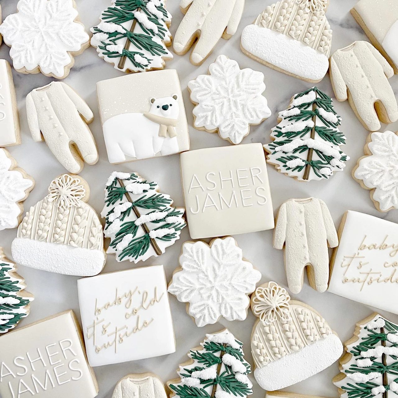 Textured Winter Sweets baby it s cold outside baby shower ideas