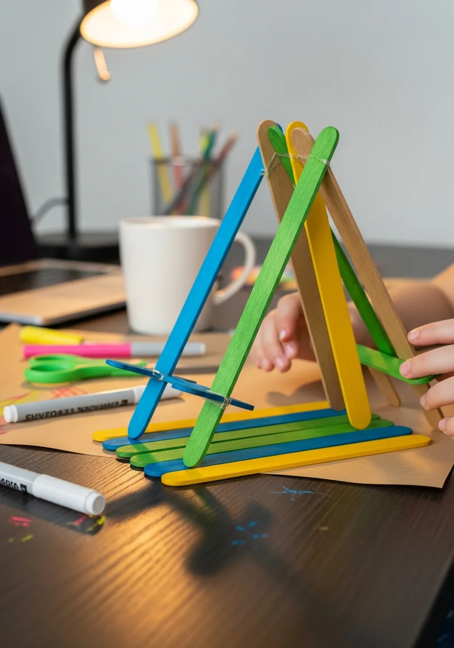 15. Popsicle Stick Phone Holder
