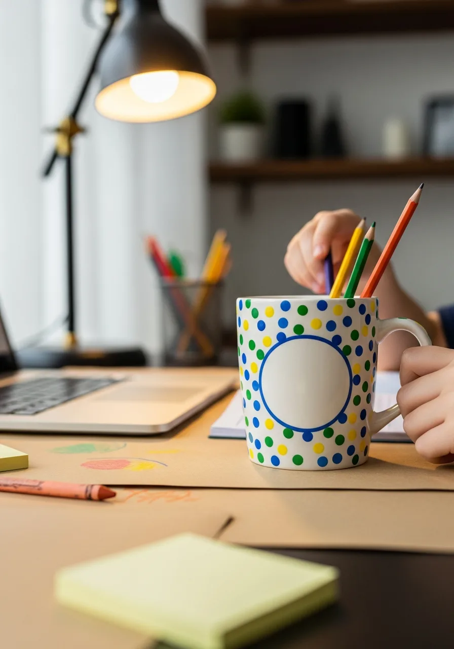 16. Confetti Painted Mug