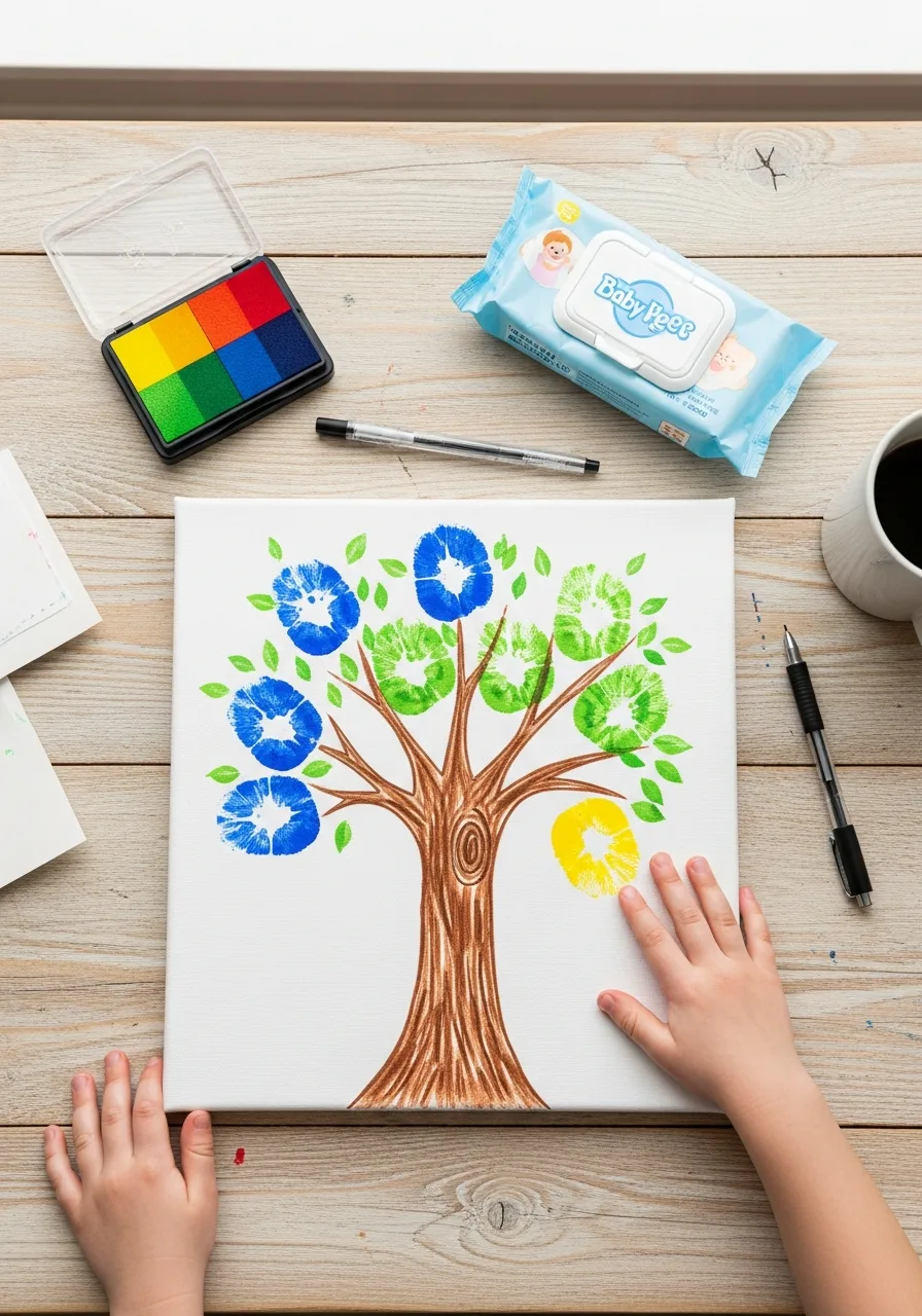 2. Thumbprint Tree Art