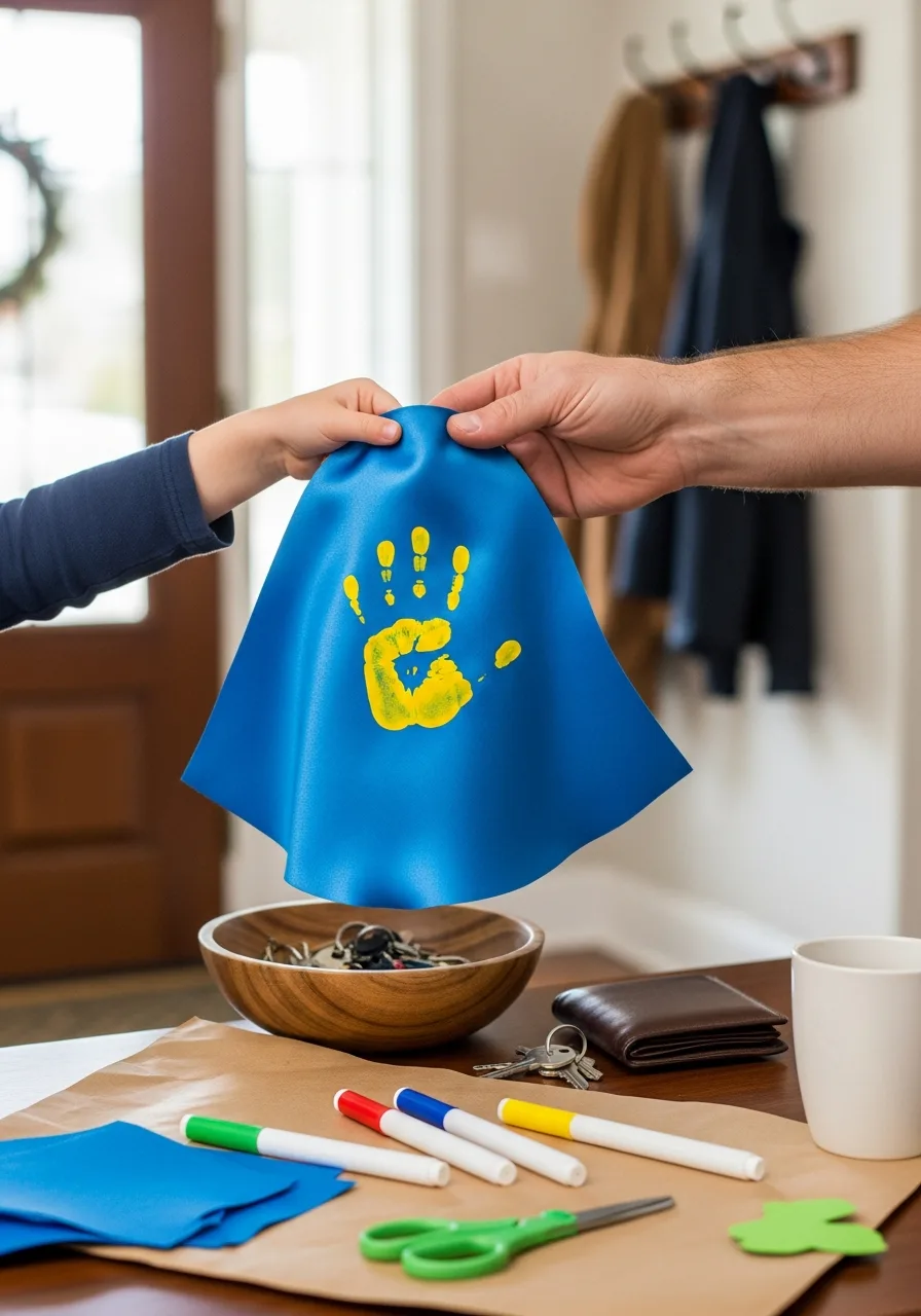 28. Handprint Superhero Cape