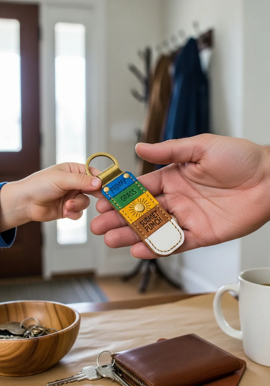29. Leather Punch Key Fobs