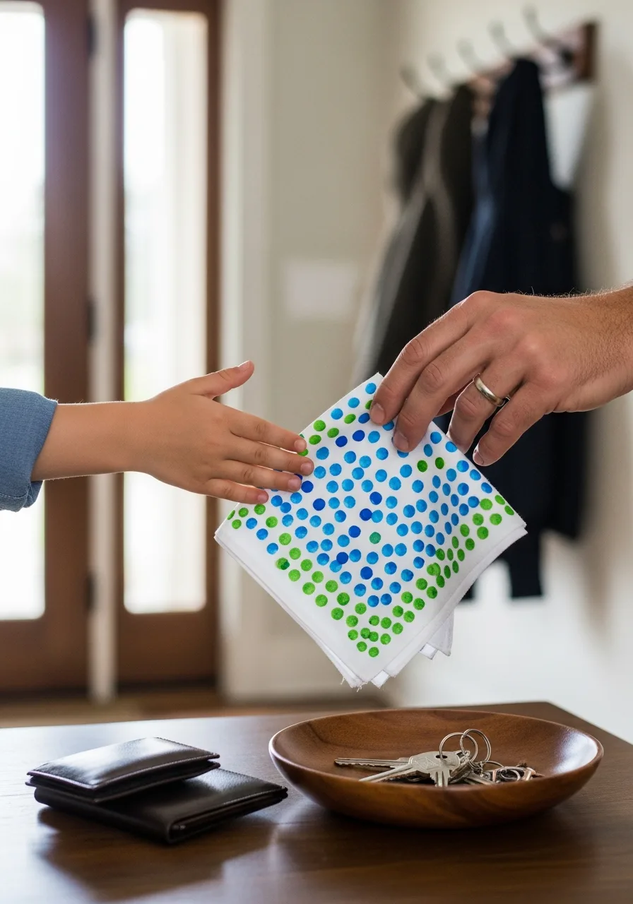 30. Pocket Square Finger Painting