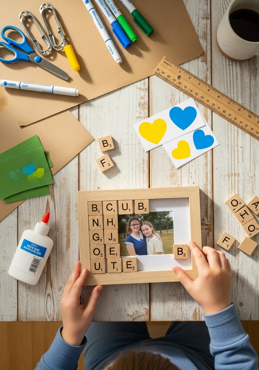 4. Scrabble Tile Picture Frame
