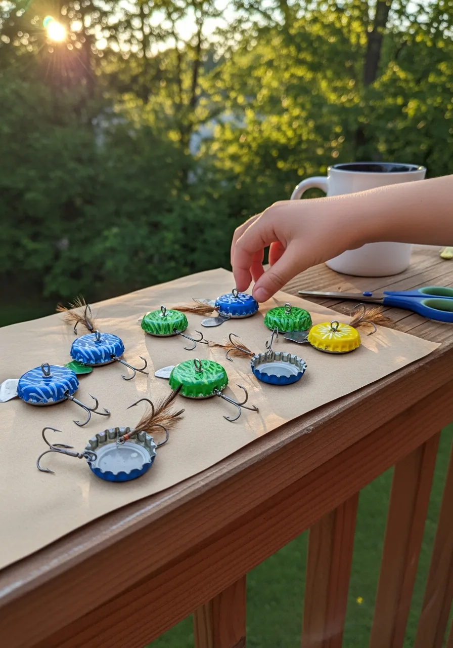 46. Bottle Cap Fishing Lures