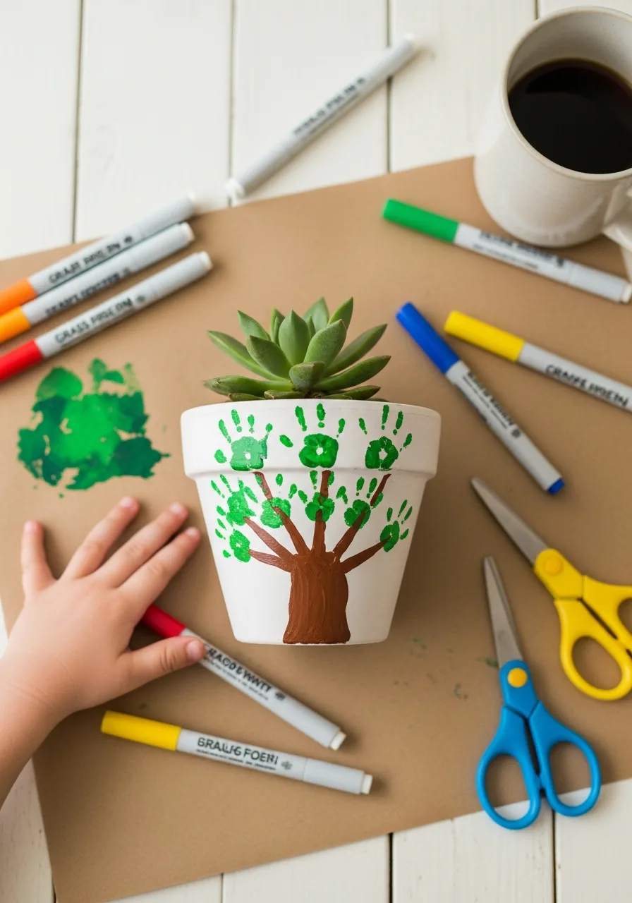 7. Handprint Tree Pot