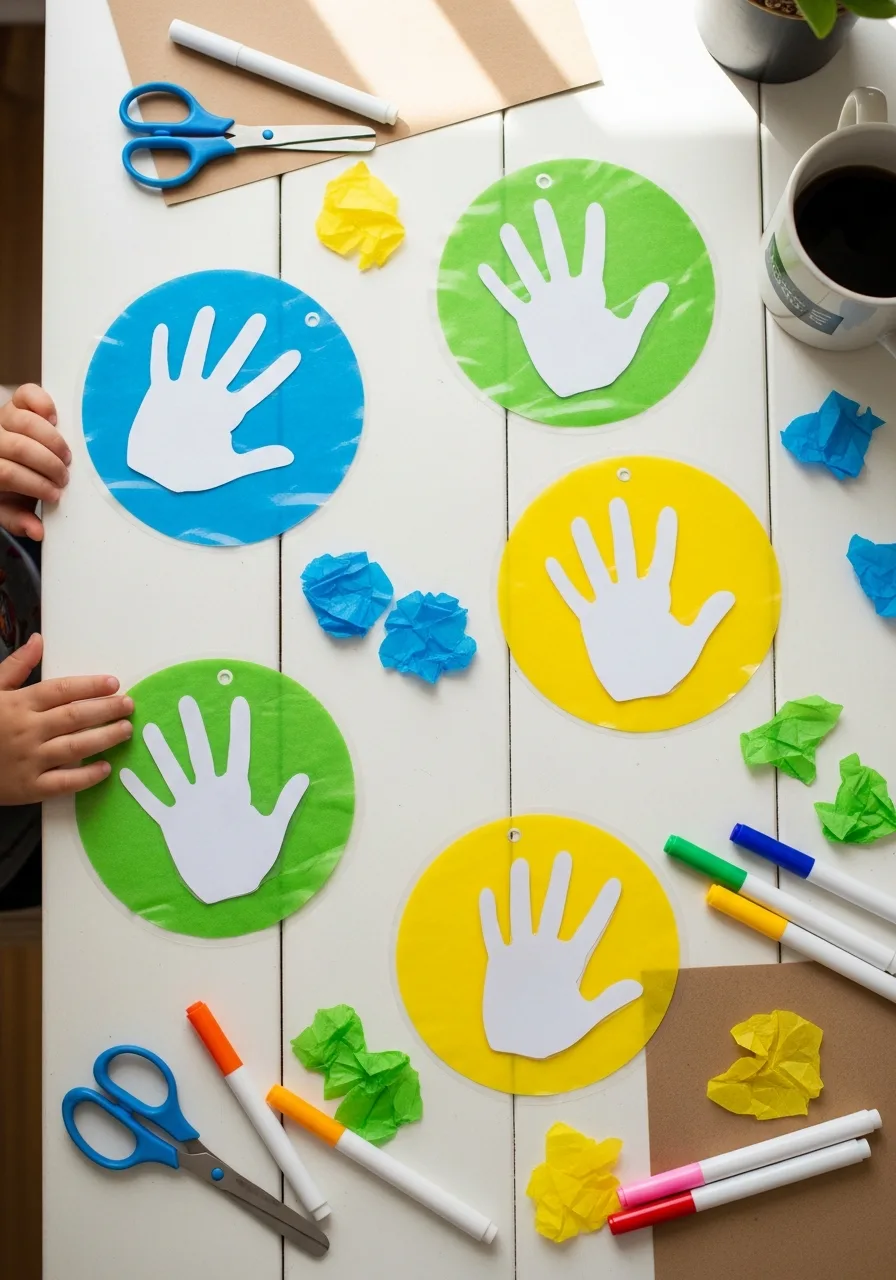 8. Handprint Sun Catchers