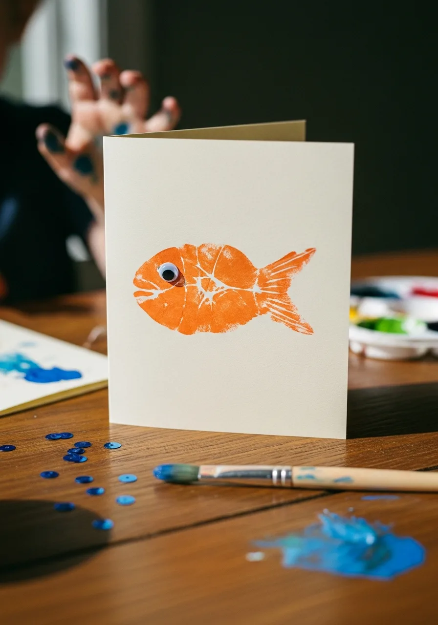 16. Handprint Fish Card