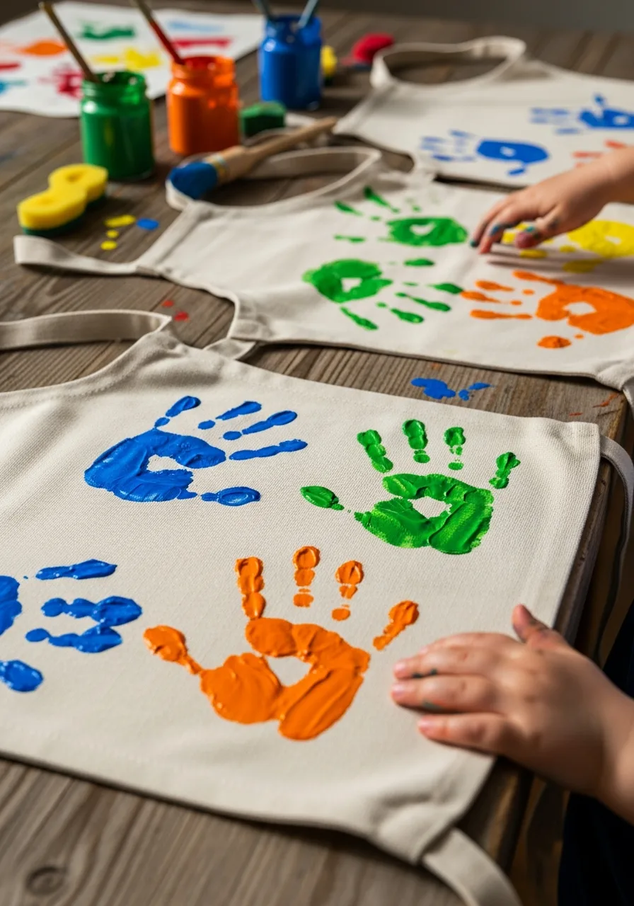 2. Handprint BBQ Aprons