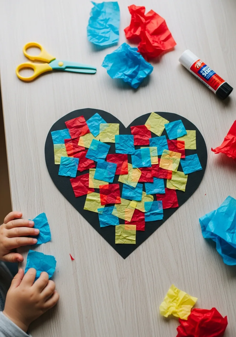 22. Tissue Paper Suncatcher
