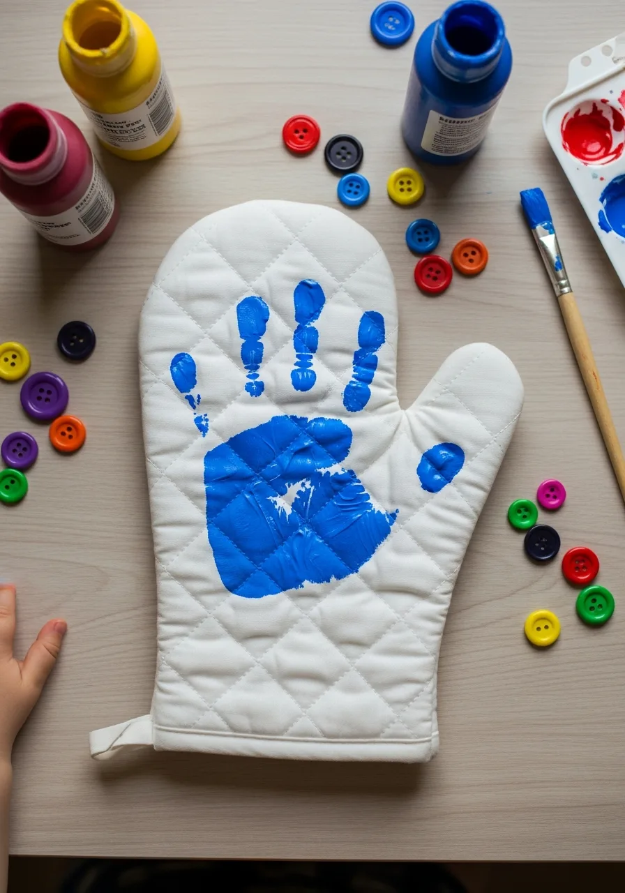 24. Handprint Oven Mitt