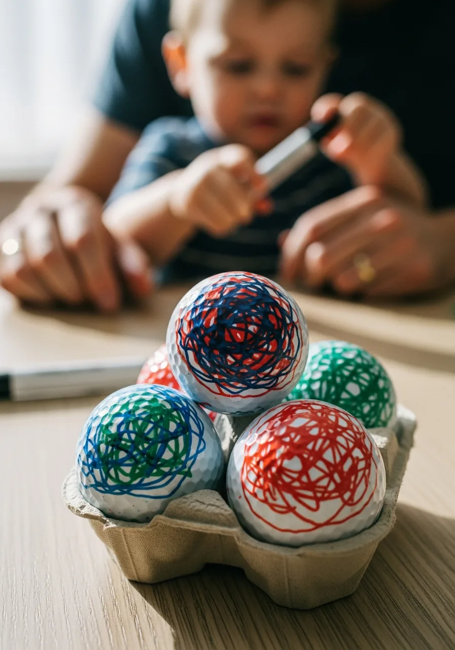3. Custom Scribble Golf Balls
