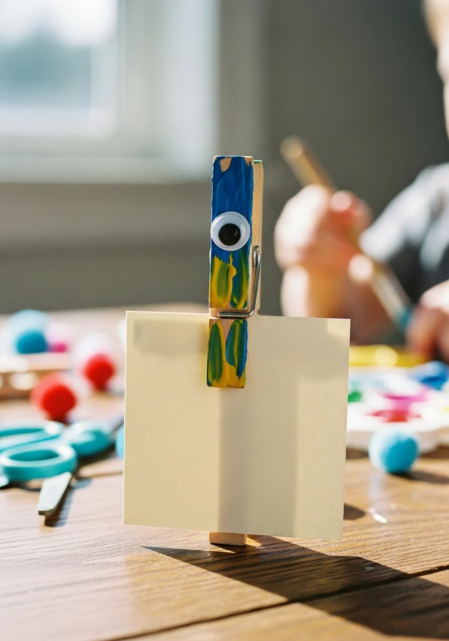 31. Clothespin Note Holder