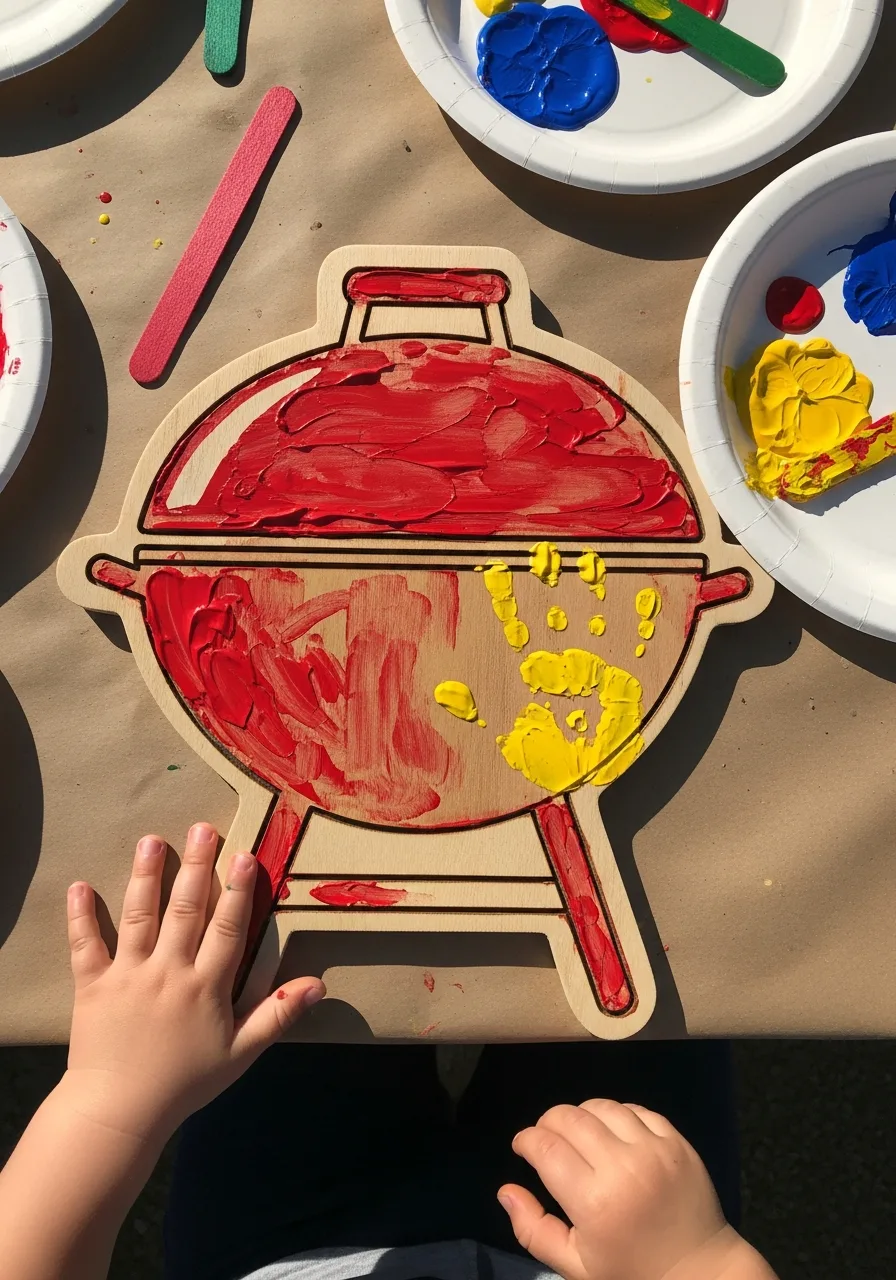32. Wooden Grill Sign