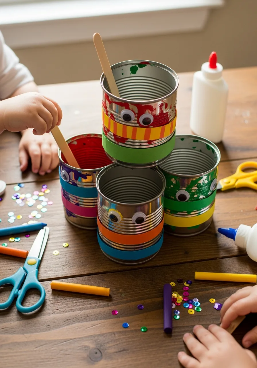 44. Tin Can Organizer