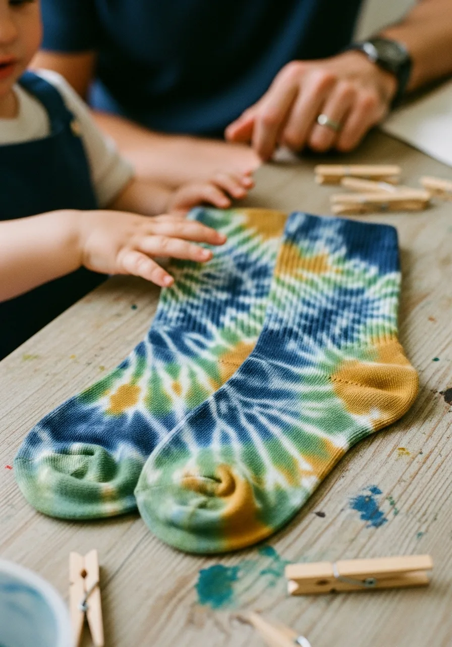 7. Patterned Tie Dye Socks