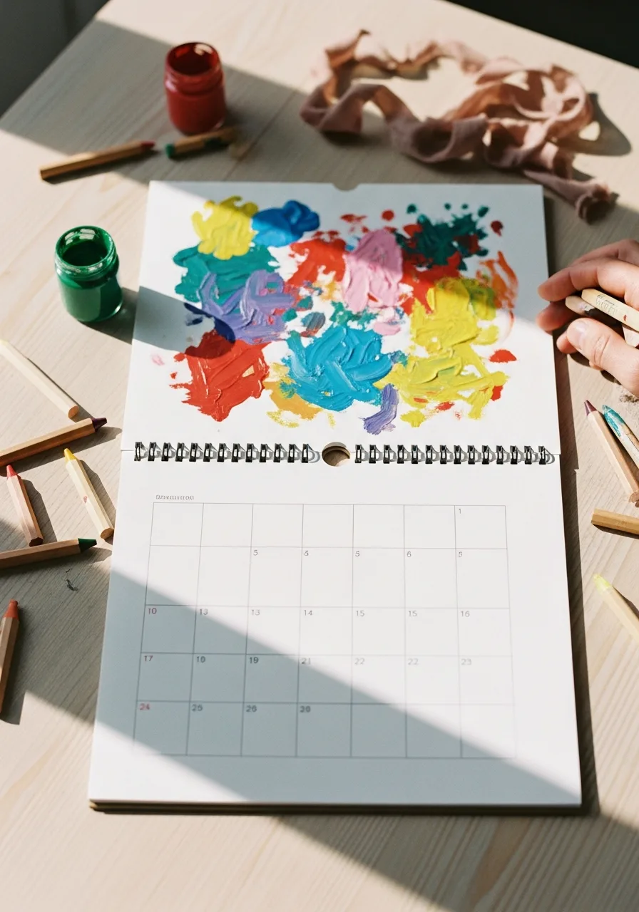 19. Custom Kids Art Calendar