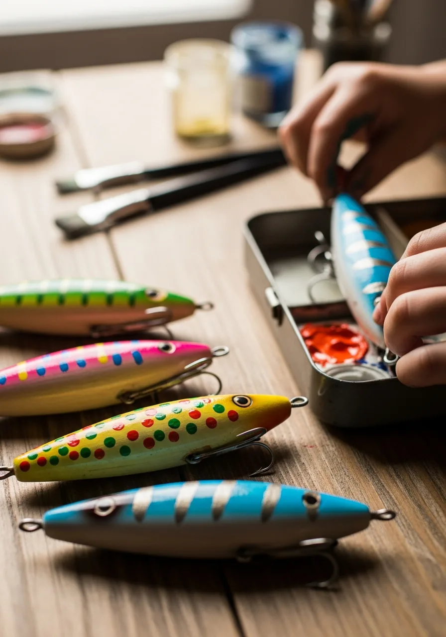 20. Hand-Painted Fishing Lures