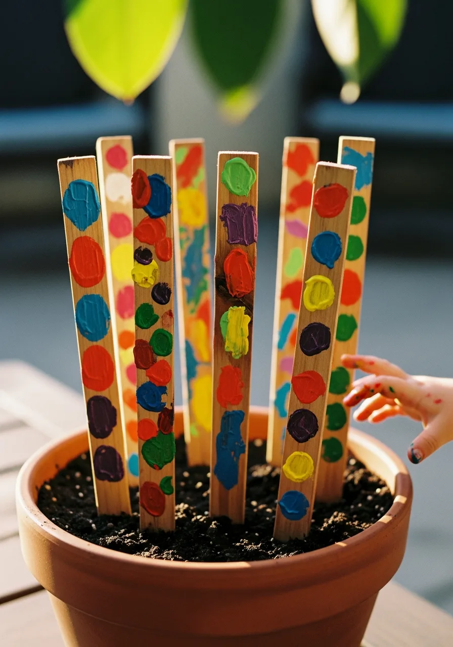 26. Painted Garden Herb Stakes