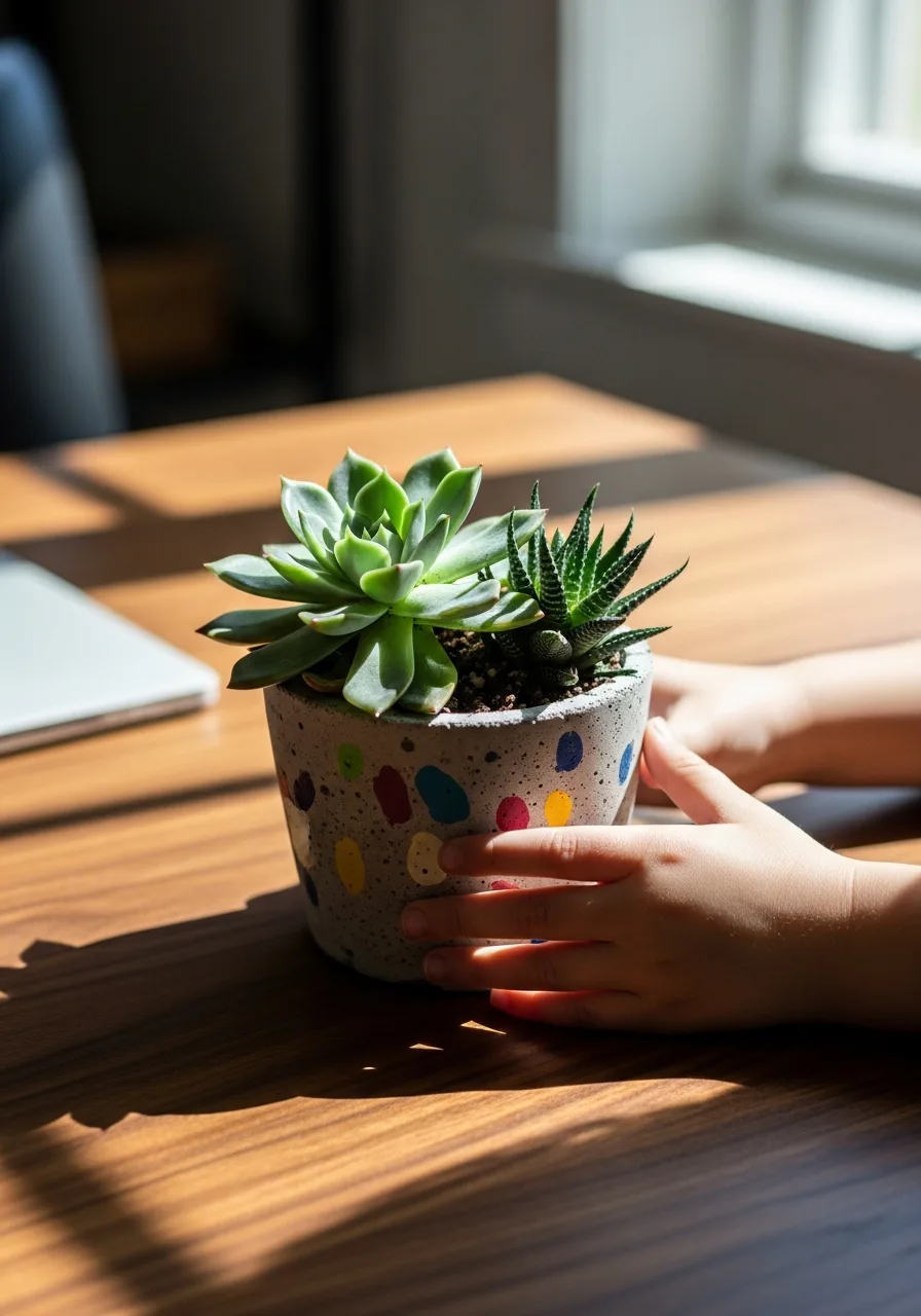 4. Desktop Succulent Planter