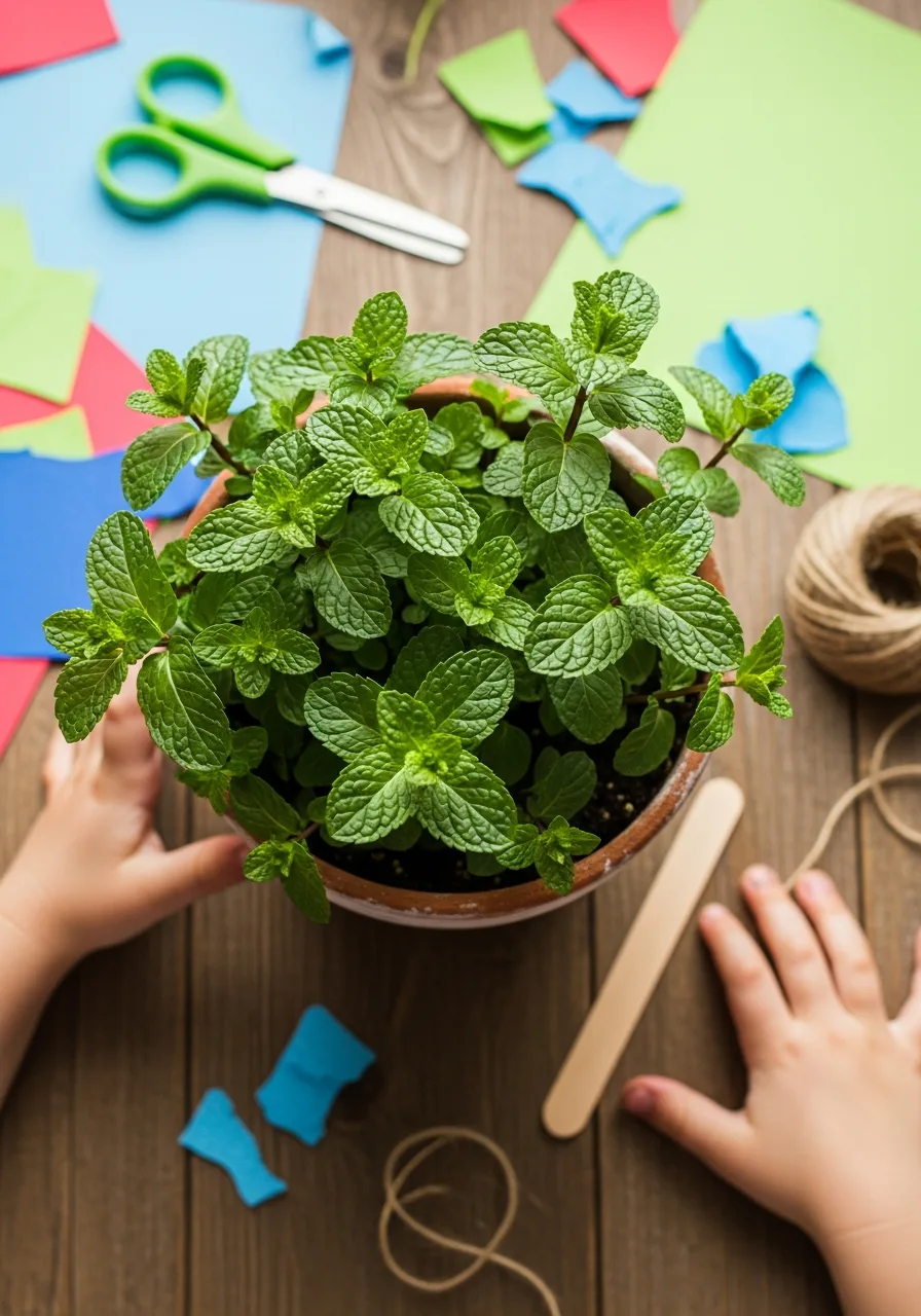 40. Potted Fresh Mint Plant