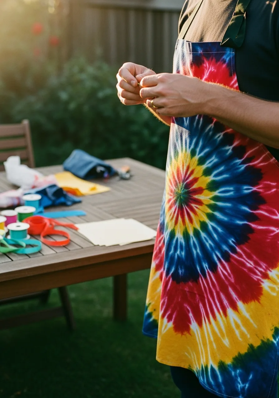 47. Vibrant Tie-Dye Apron