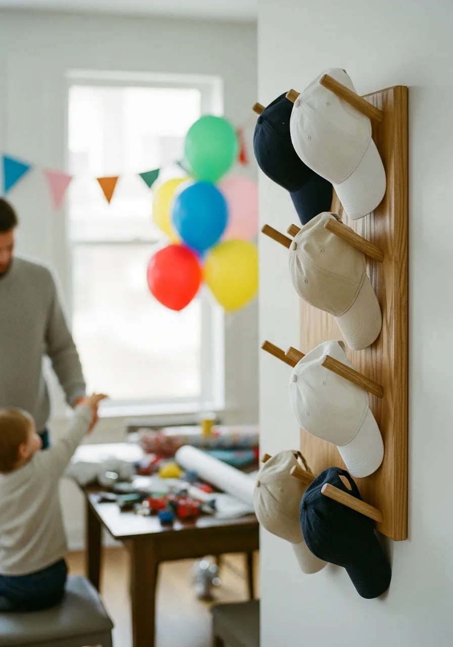48. Baseball Hat Wall Rack
