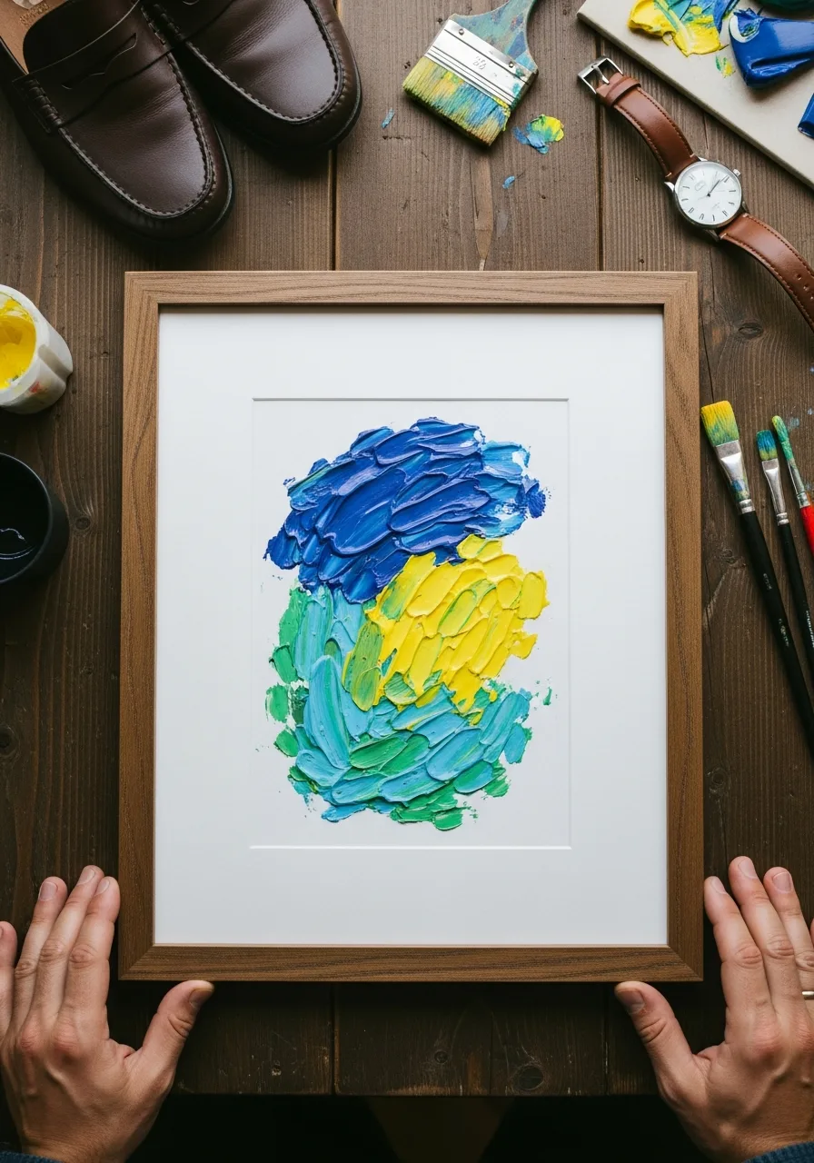 7. Professional Framed Kid Art