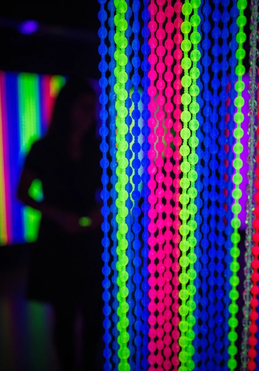 16. Neon Bead Curtains