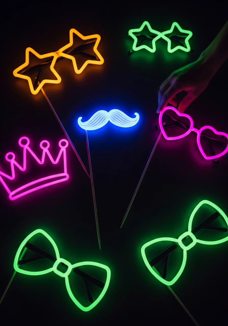 17. Glowing Photo Booth Props