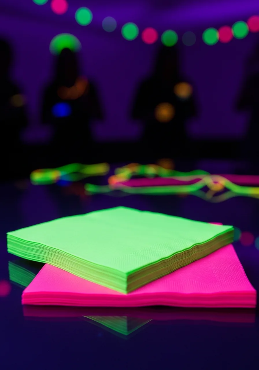 18. Blacklight Reactive Napkins