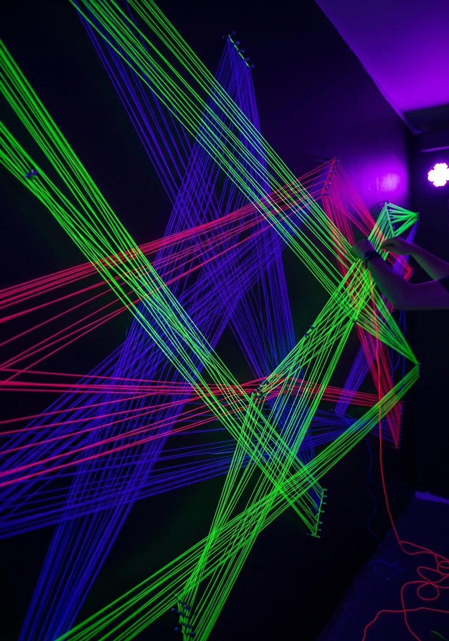 20. Neon String Art