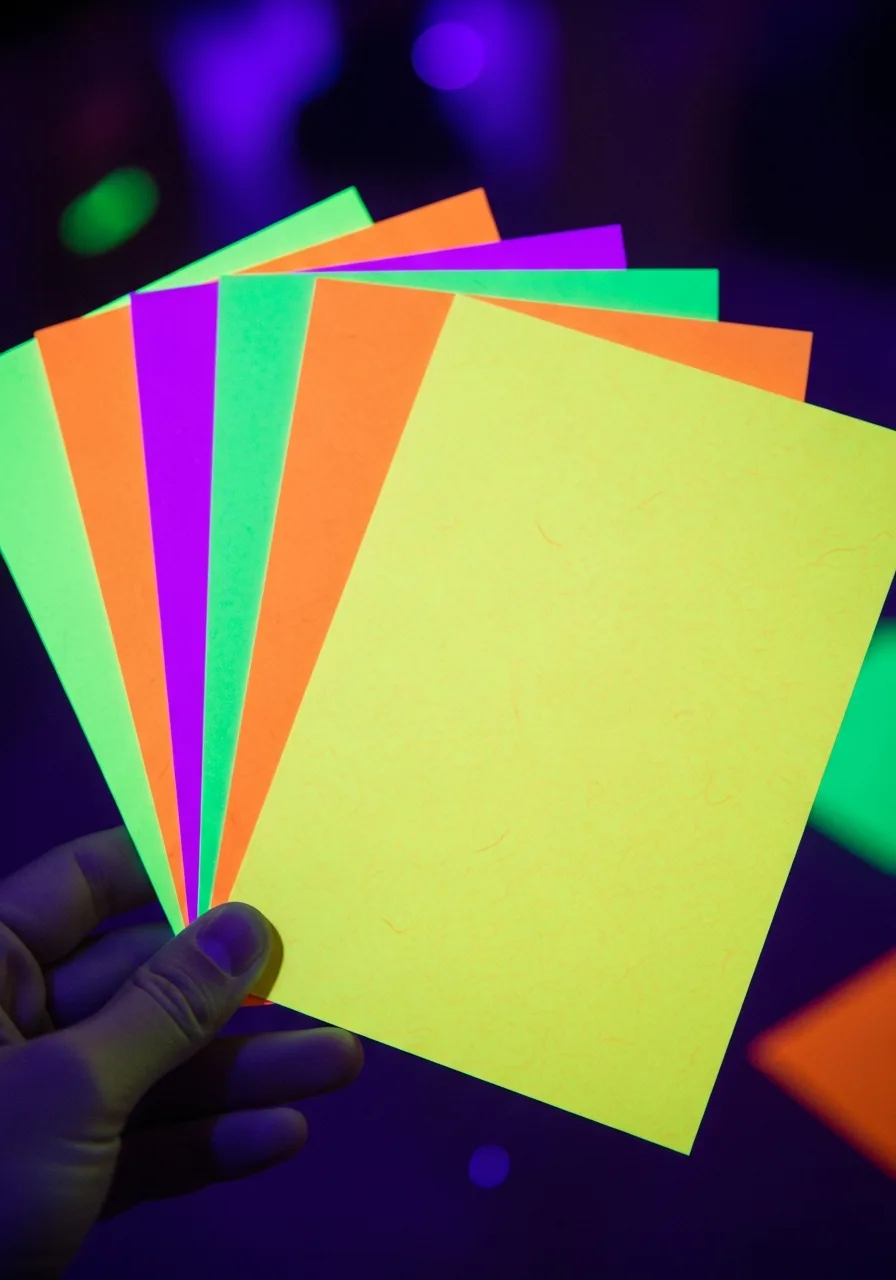 24. Neon Cardstock Invitations