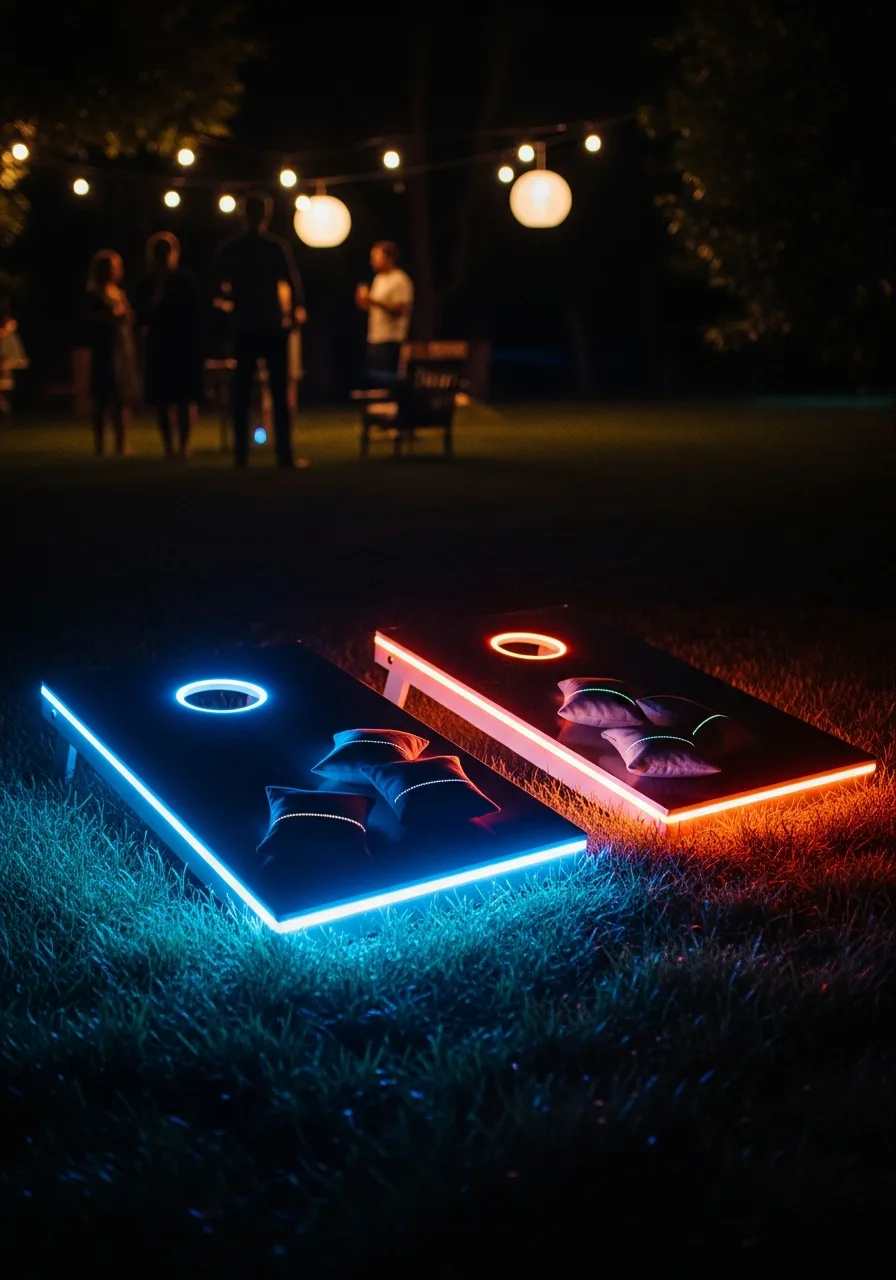 27. Glowing Cornhole Boards