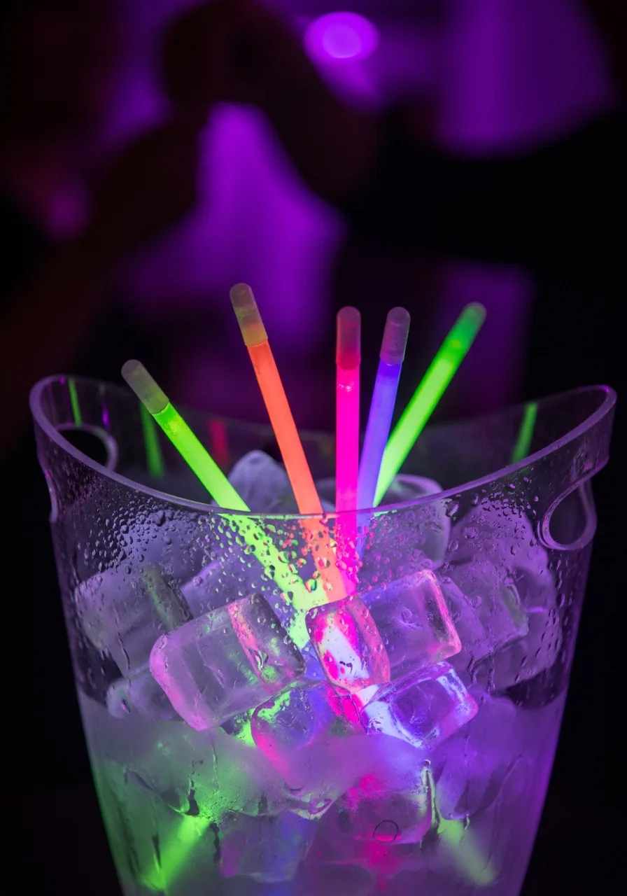 3. Glow Stick Ice Buckets