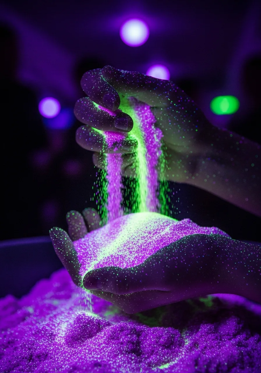 33. Glowing Kinetic Sand